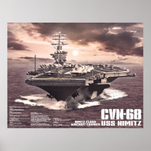 Póster Portaaviones Nimitz Print