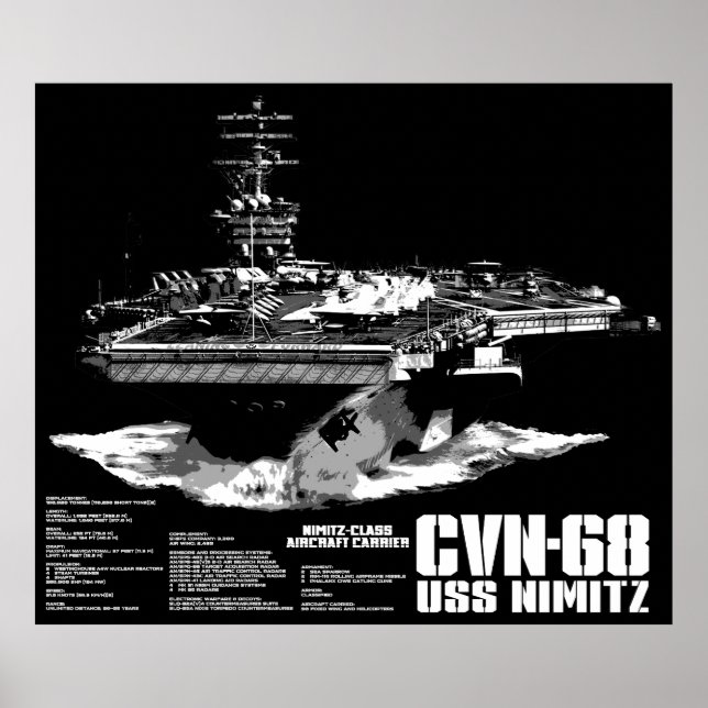 Póster Portaaviones Nimitz Print (Frente)
