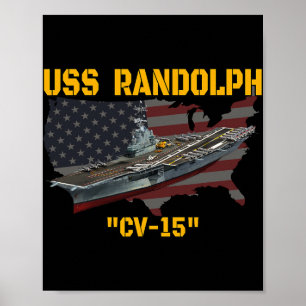 Póster Portaaviones Uss Randolph Cv-15 Día de los Veteran