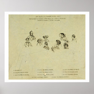 Póster Portada clave para retrato de la familia real en O