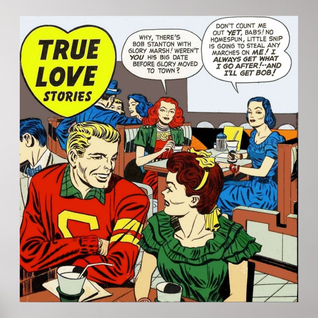 Póster Portada de 1948 Young Romance 4 de Jack Kirby (Frente)