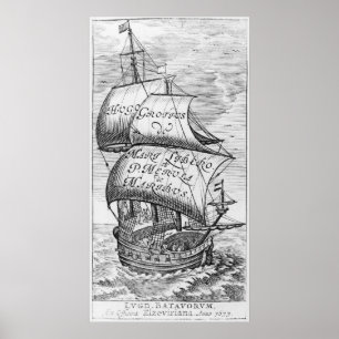 Póster Portada de 'De mari libero', de Hugo Grotius