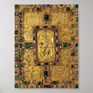 Póster Portada de joyas - Codex Aureus de St. Emmeram