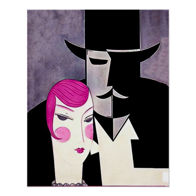 Póster Portada de la revista Art deco (Anverso)