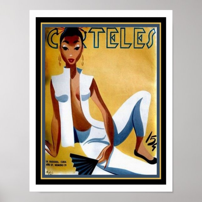 Póster Portada de la revista Cubana de Carteles de 1937 (Frente)