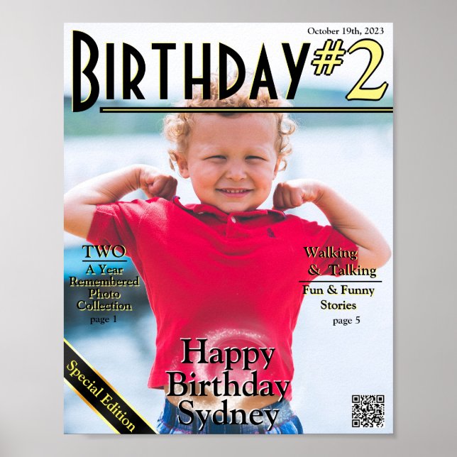 Póster Portada de la revista Faux 2Birthday (Frente)