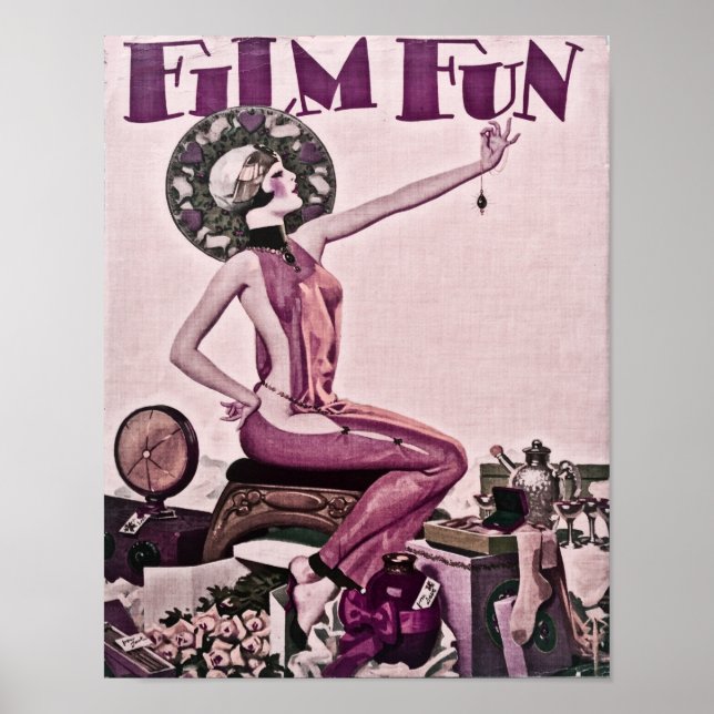 Póster Portada de la revista Film Fun Flapper de 1930 (Frente)