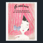 Póster Portada de la revista francesa ilustrada Art Deco<br><div class="desc">La revista de moda como Temptress,  Femina (1928). Original del Rijksmuseum. Digitalmente mejorado.</div>