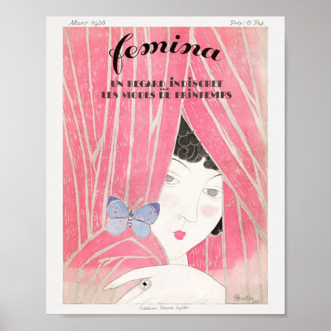 Póster Portada de la revista francesa ilustrada Art Deco  (Frente)