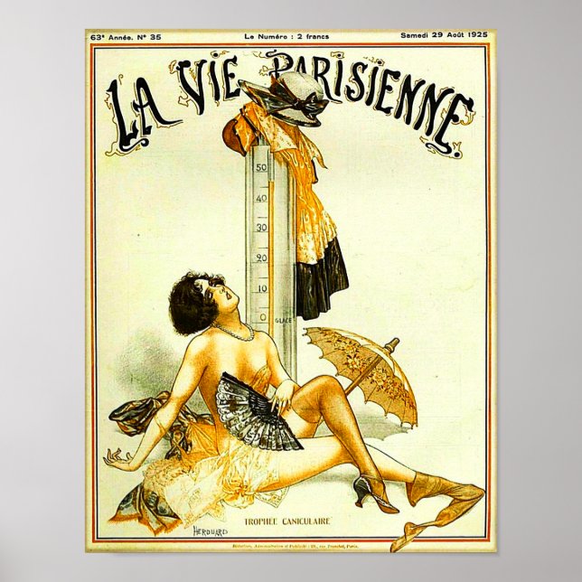 Póster Portada de la revista francesa La Vie Parisienne 1 (Frente)