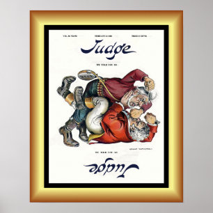 Póster Portada de la revista Judge 24 Feb 1900 ~¡Grandes 
