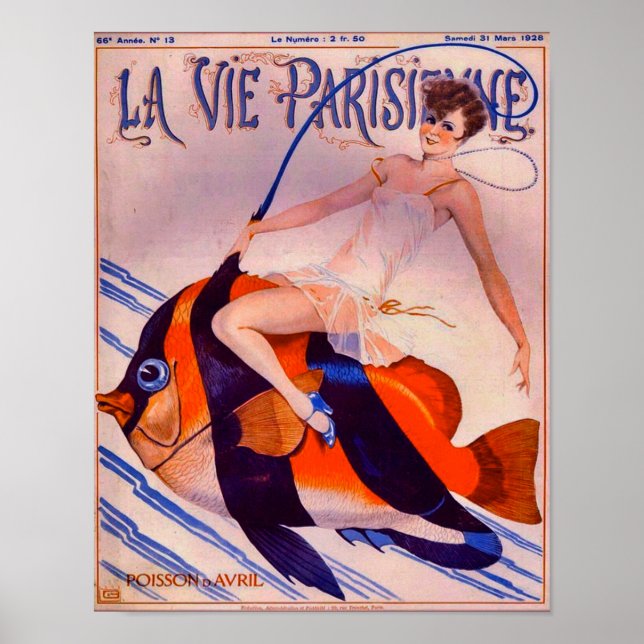 Póster Portada de la revista La Vie Parisienne 1928 (Frente)