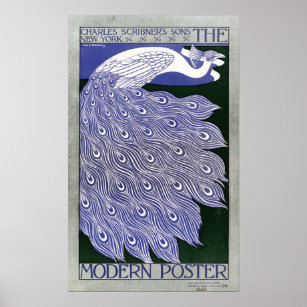 Póster Portada de la revista Peacock Poster moderno de ép