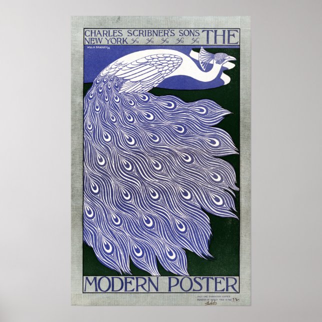 Póster Portada de la revista Peacock Poster moderno de ép (Frente)