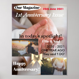 Póster Portada de la revista personalizado 1 año Poster d