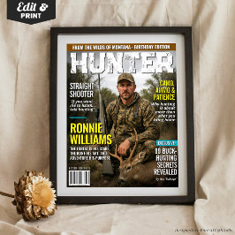 Póster Portada de la revista personalizado HUNTER, caza p