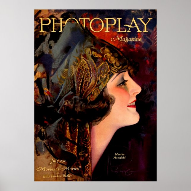 Póster Portada de la revista Photoplay 1920 (Frente)