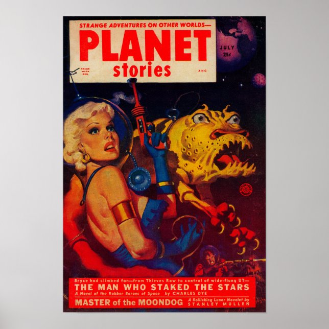 Póster Portada de la revista Planet Stories (Frente)