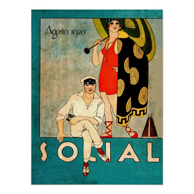 Póster Portada de la revista social (Anverso)