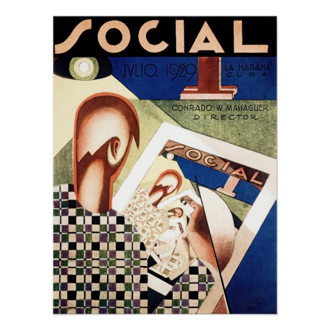Póster Portada de la revista social (Anverso)