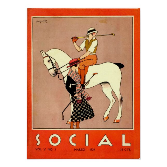 Póster Portada de la revista social (Anverso)