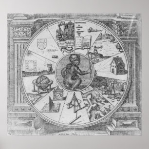 Póster Portada de la Utriusque de Robert Fludd