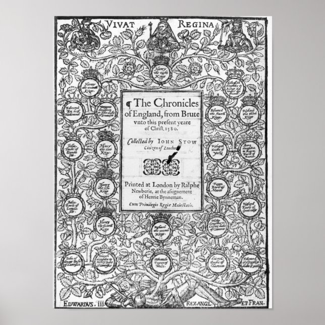 Póster Portada de "Las crónicas de Inglaterra" (Frente)