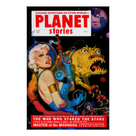 Póster Portada de las historias del planeta de julio de 1