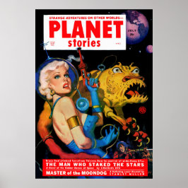 Póster Portada de las historias del planeta de julio de 1