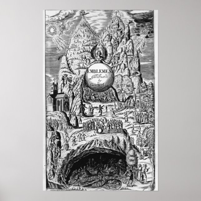 Póster Portada de los "Emblemas" de George Wither, 1635 (Frente)
