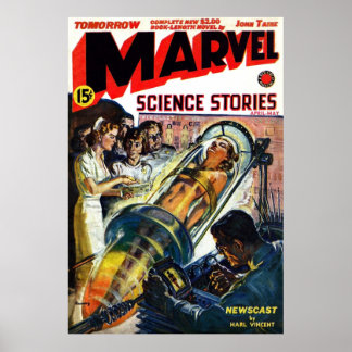 Póster Portada de Norman Saunders de Marvel Science Stori