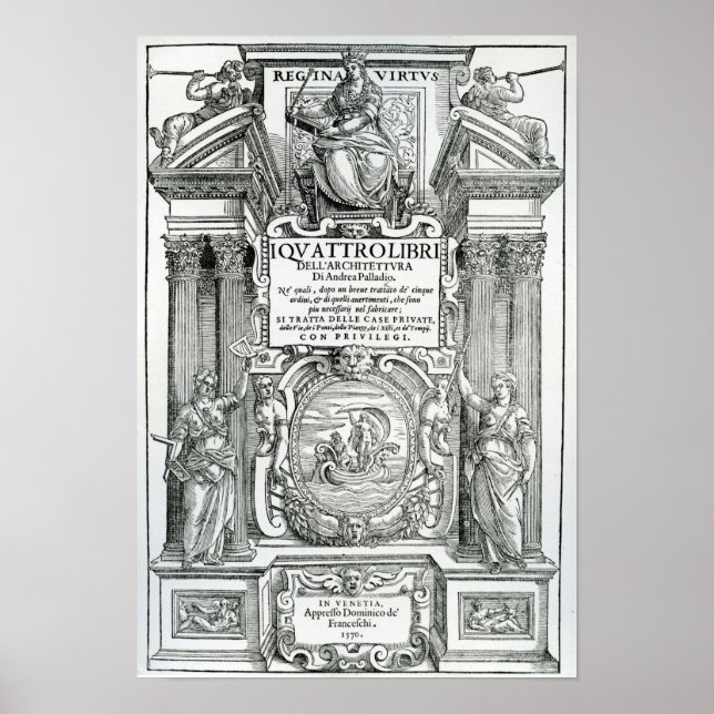 Póster Portada de 'Quattro libri dell'arquitettura' (Frente)