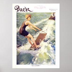 Póster Portada de revista 1915, playa del duende