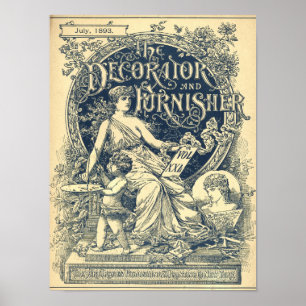 Póster Portada de revista Art Nouveau Vintage 1893