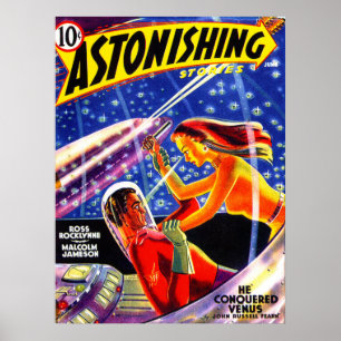 Póster Portada de revista ASOMBROSA de la pulpa del