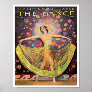 Póster Portada de revista de baile de los años 20