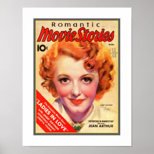 PÓSTER PORTADA DE REVISTA DE CINE ANTIGUA DE LOS AÑOS 30