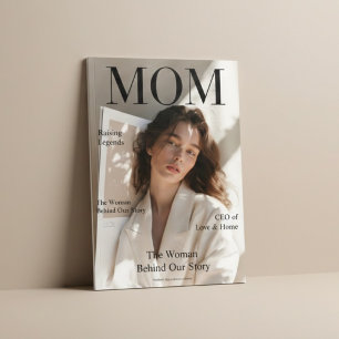 Póster Portada de revista de lujo personalizada para mamá