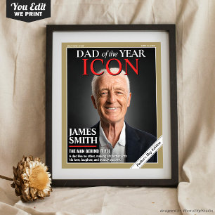 Póster Portada de revista personalizada para el Día del P