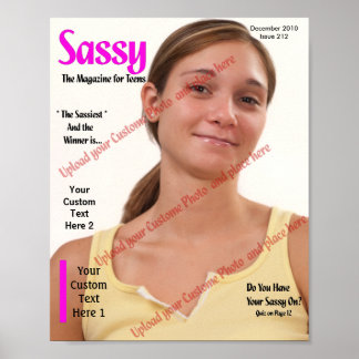 Póster Portada de revista personalizado, adolescente list