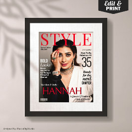 Póster Portada de revista personalizado para su Poster de