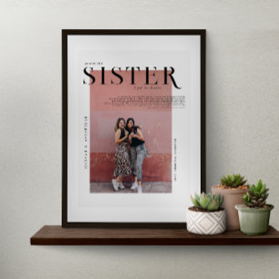 Póster Portada de Revista Regalo para Hermanas Foto Col
