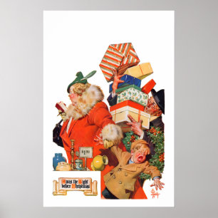 Póster Portada de revista retro de Navidad Xmas - Era la