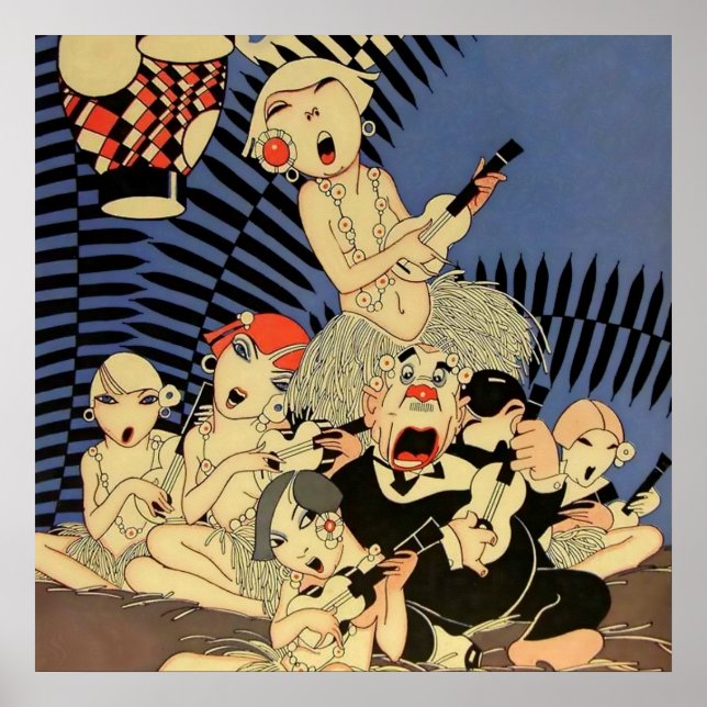 Póster Portada de "Ukulele Band" 1927 por J Carlos (Frente)
