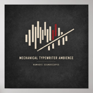 Póster Portada del Álbum Ambiencia de Máquina de Escribir