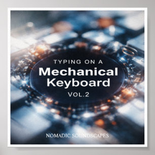 Póster Portada del Álbum Typing on a Mechanical Keyboard