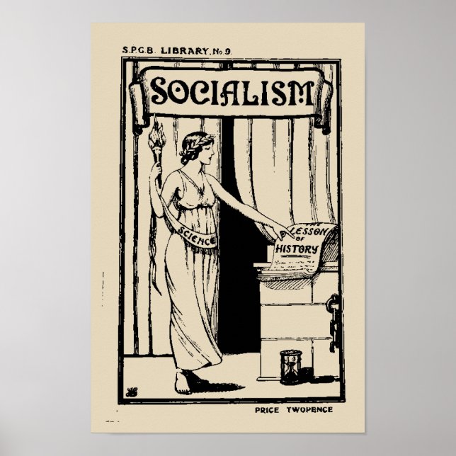 Póster Portada del folleto de la Biblioteca No. 9 Sociali (Frente)