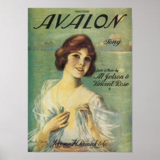 Póster Portada del libro de canciones de Avalon Song VInt