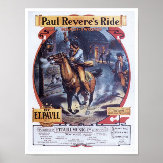Póster Portada del libro de canciones de Paul Revere