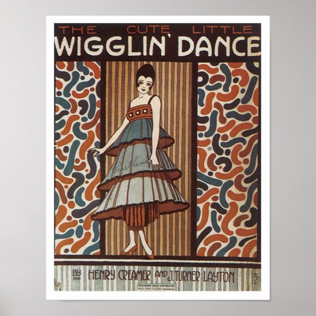 Póster Portada del libro de canciones de Wigglin' Dance V (Frente)